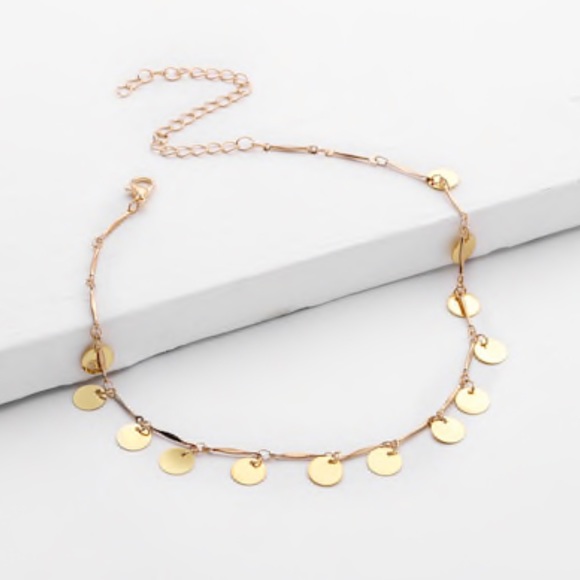 Last 1! Dangling Circle Choker - Picture 3 of 4